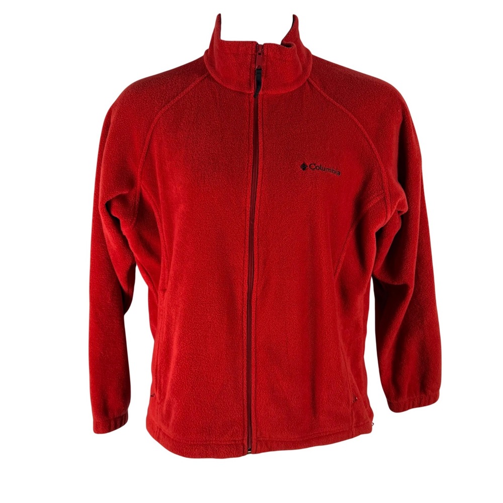 Columbia Womens Red Fleece Full Zip Jacket WL6114‎ Large Outdoor Activewear